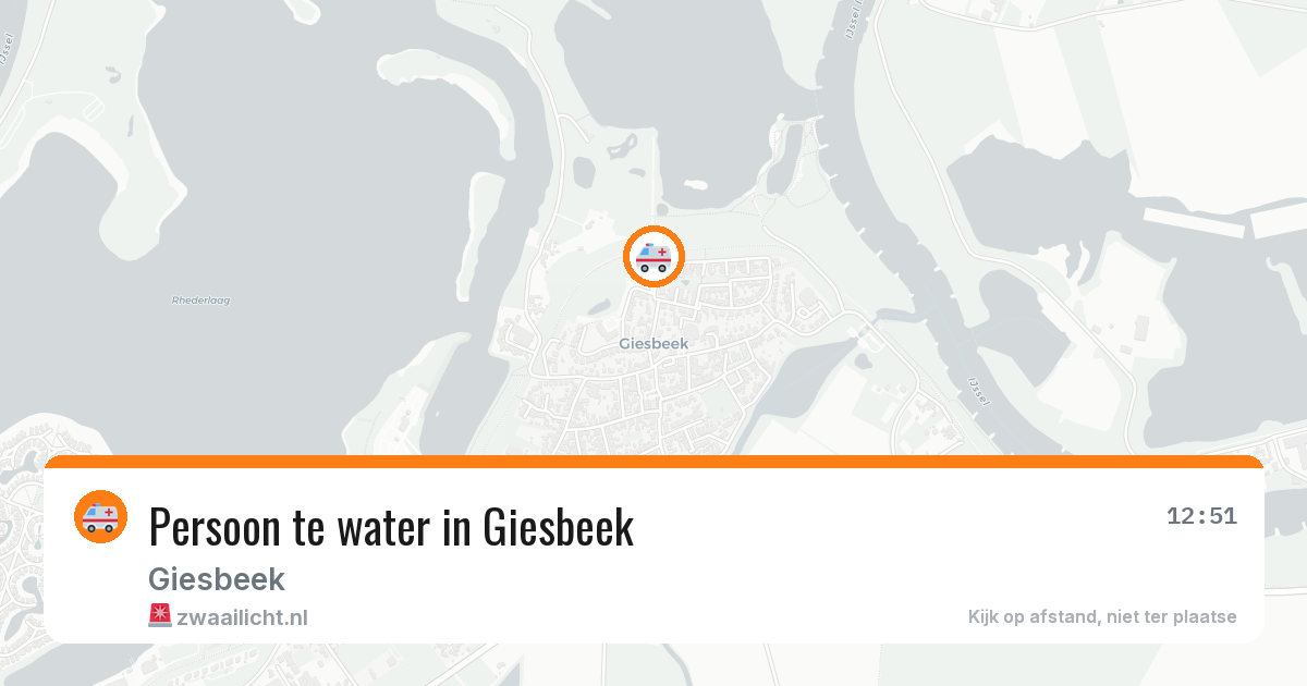 Persoon te water in Giesbeek — 24 mrt 2026