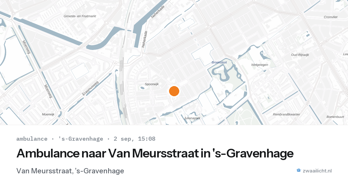 Ambulance naar Van Meursstraat in 's-Gravenhage — 2 sep 2026