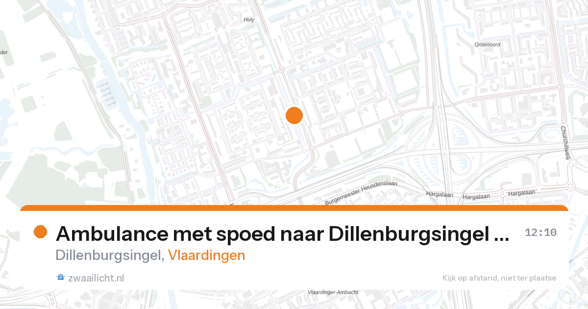 Ambulance met spoed naar Dillenburgsingel in Vlaardingen — 17 jul 2026