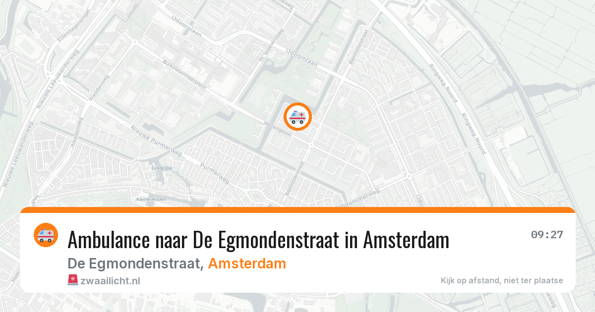 Ambulance naar De Egmondenstraat in Amsterdam — 22 mrt 2026