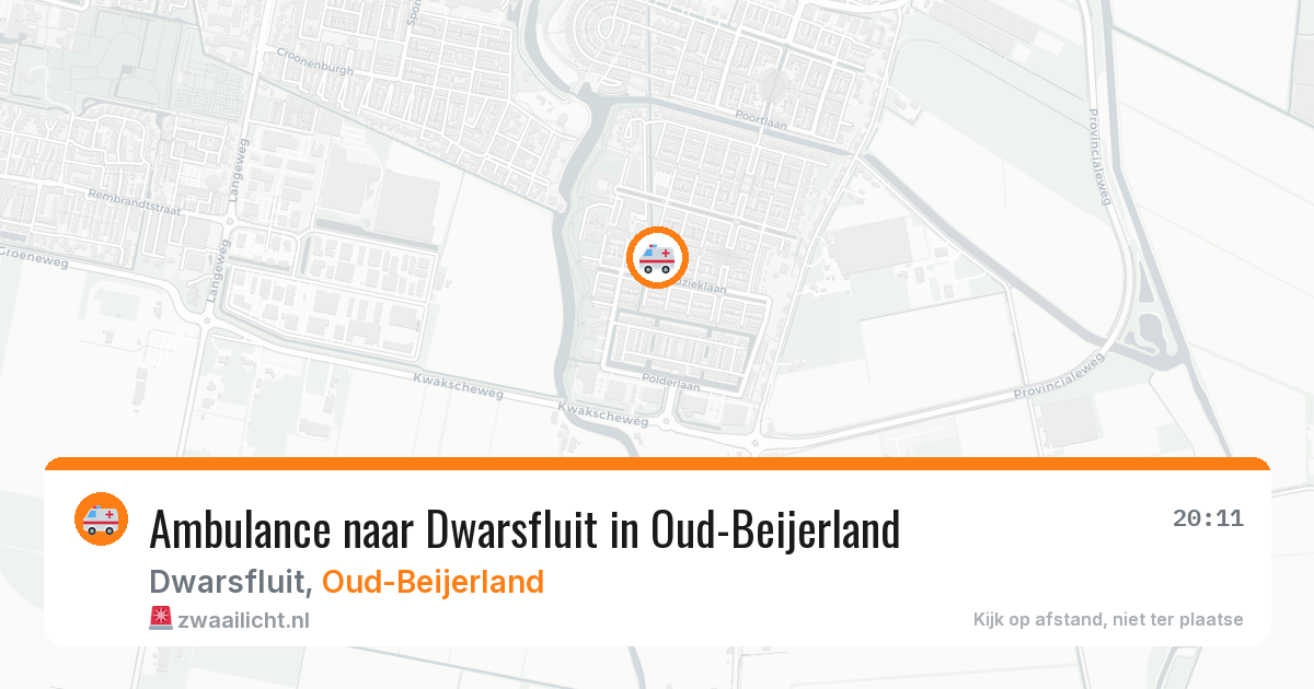 Ambulance naar Dwarsfluit in Oud-Beijerland — 7 jul 2026