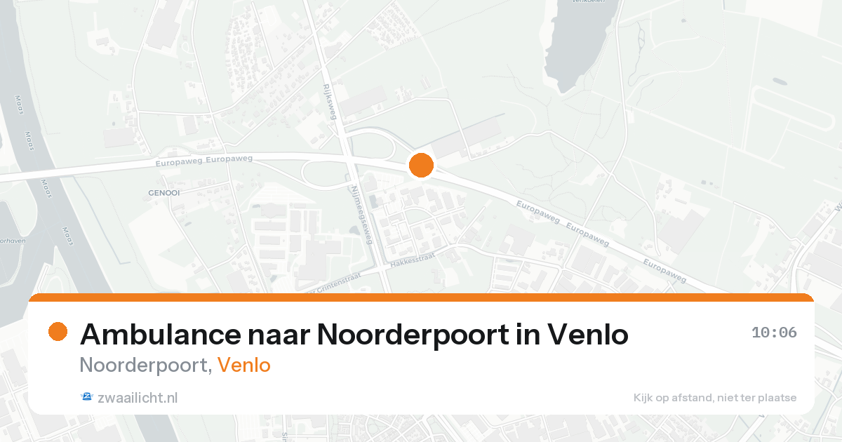Ambulance naar Noorderpoort in Venlo — 21 aug 2026