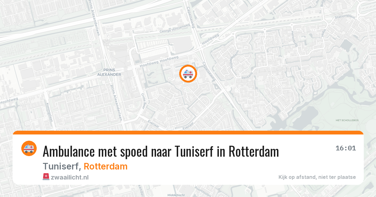 Ambulance met spoed naar Tuniserf in Rotterdam — 11 aug 2026