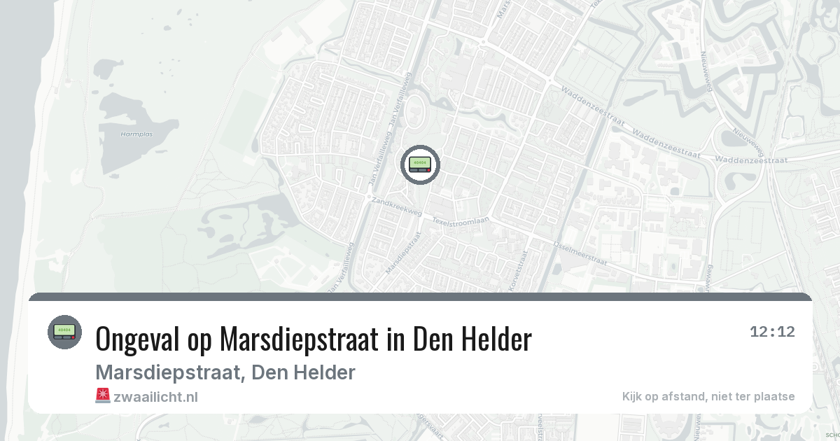 Ongeval op Marsdiepstraat in Den Helder — 10 mrt 2026