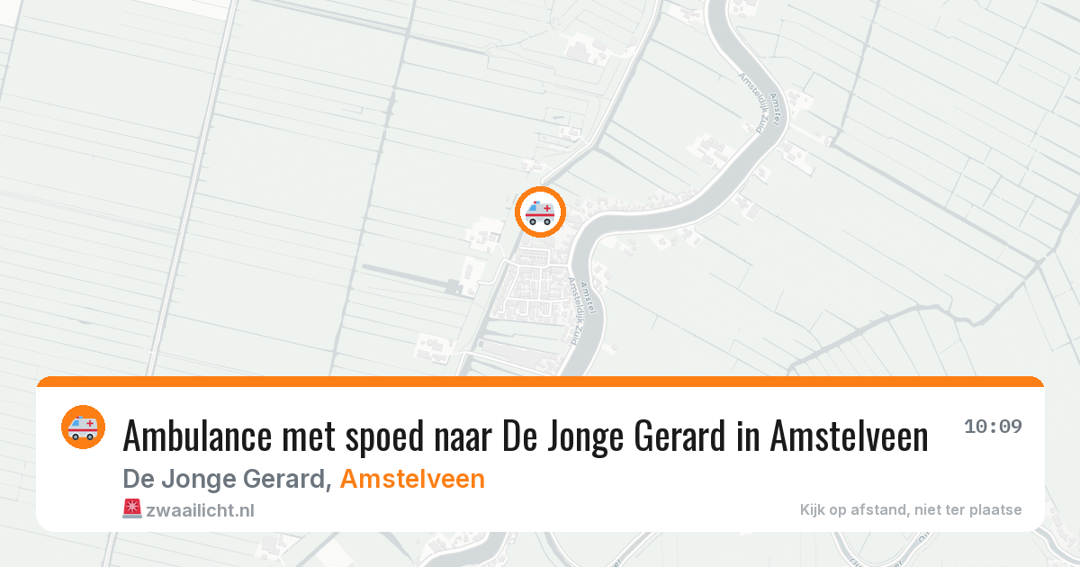 Ambulance met spoed naar De Jonge Gerard in Amstelveen — 27 mei 2026