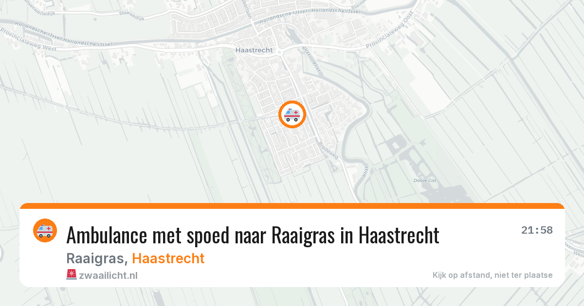 Ambulance met spoed naar Raaigras in Haastrecht — 9 feb 2026