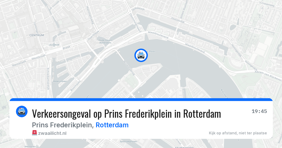 Verkeersongeval op Prins Frederikplein in Rotterdam — 18 jun 2026