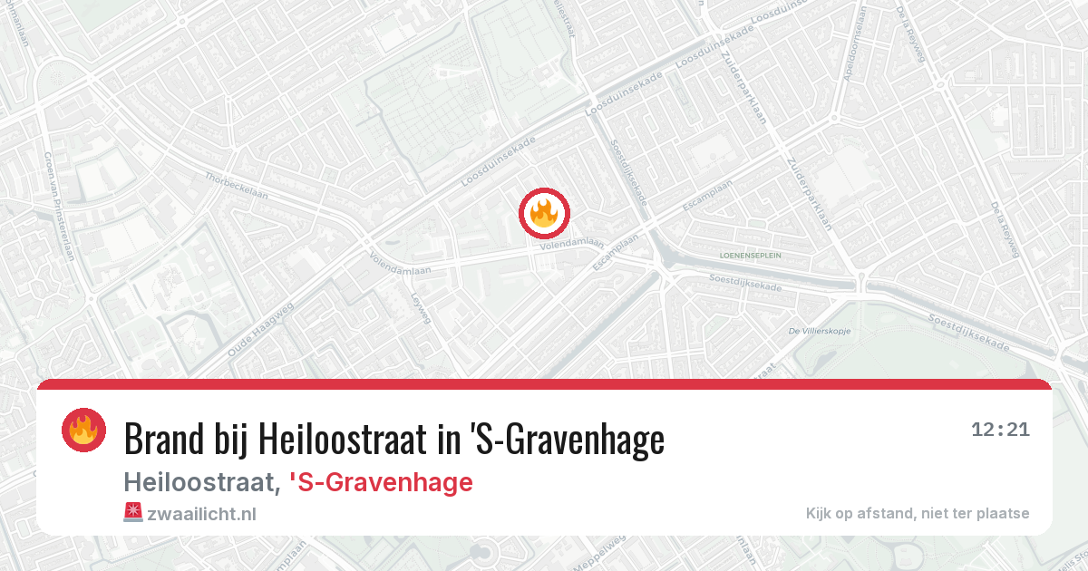 Brand bij Heiloostraat in 'S-Gravenhage — 7 apr 2026