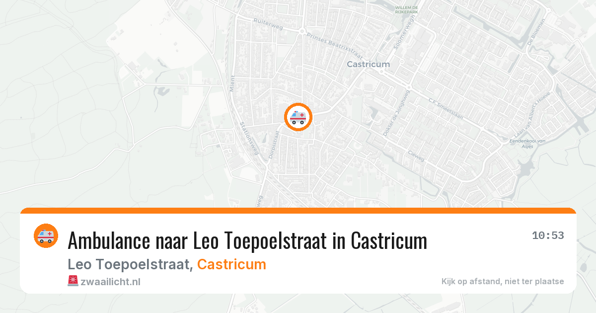 Ambulance naar Leo Toepoelstraat in Castricum — 23 apr 2026