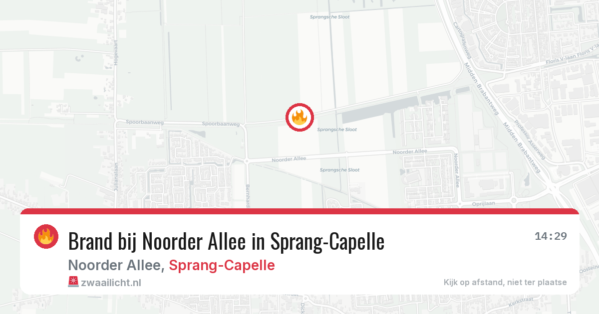 Brand bij Noorder Allee in Sprang-Capelle — 28 jul 2026