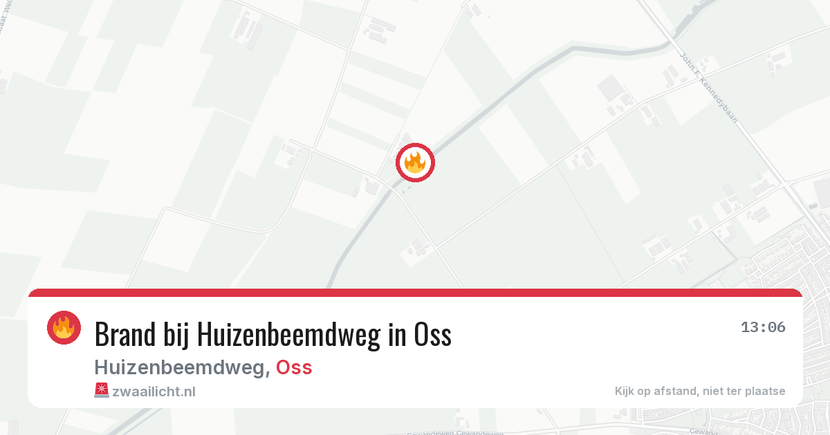 Brand bij Huizenbeemdweg in Oss — 6 jul 2026