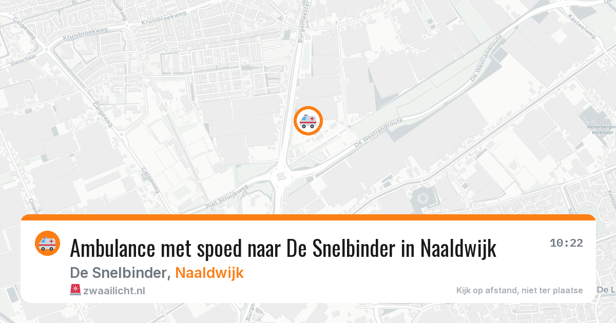 Ambulance met spoed naar De Snelbinder in Naaldwijk — 30 mrt 2026