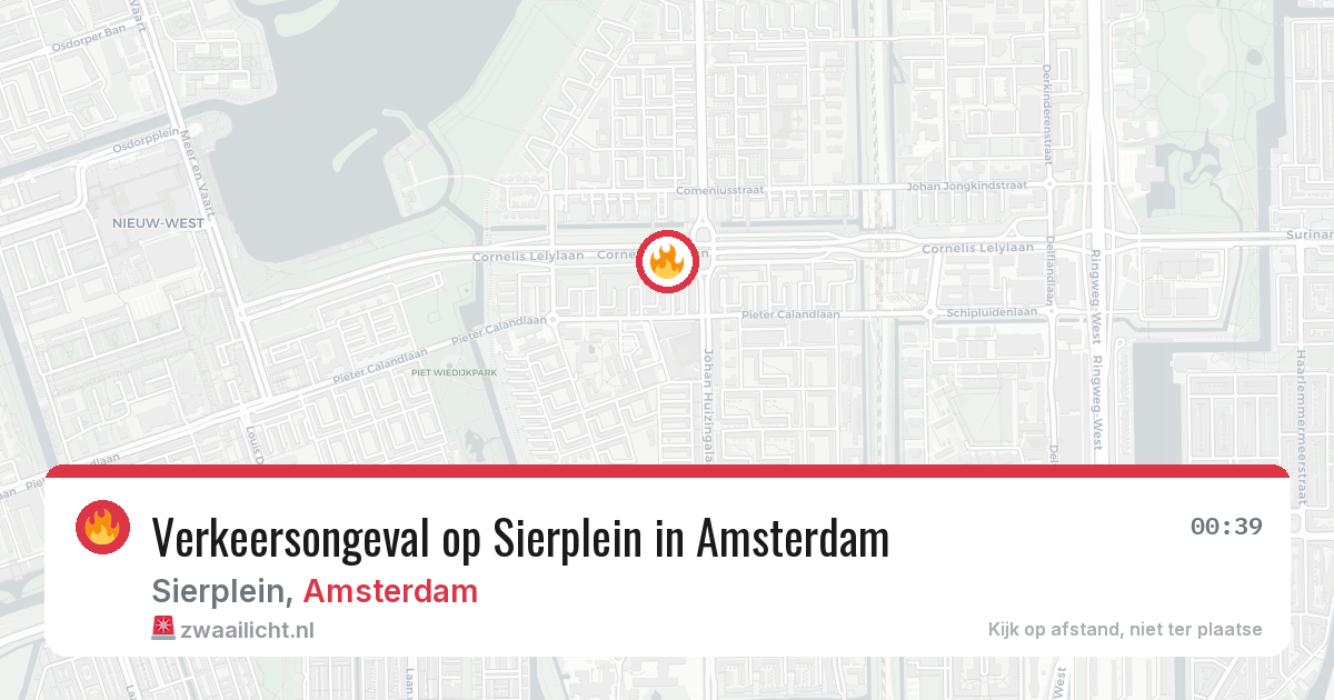 Verkeersongeval op Sierplein in Amsterdam — 3 jun 2026