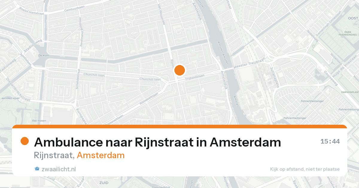 Ambulance naar Rijnstraat in Amsterdam — 25 aug 2026