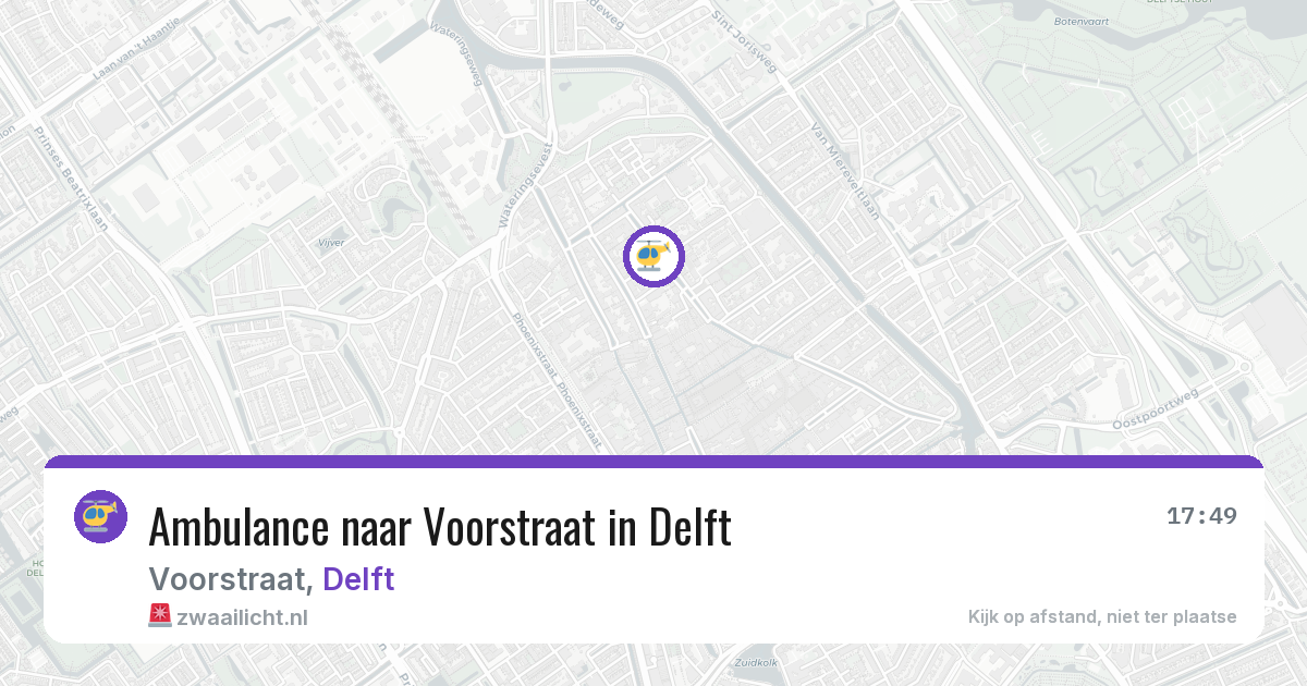 Ambulance naar Voorstraat in Delft — 6 mrt 2026