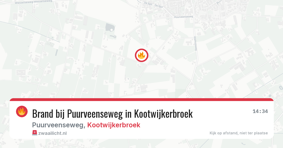 Brand bij Puurveenseweg in Kootwijkerbroek — 13 aug 2026