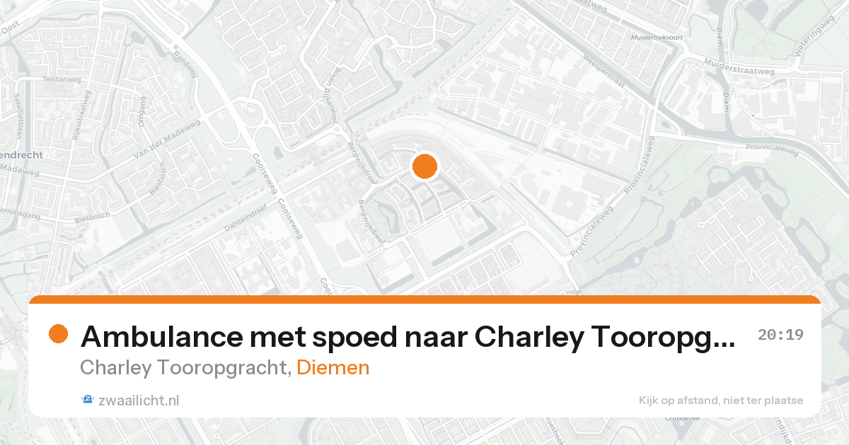 Ambulance met spoed naar Charley Tooropgracht in Diemen — 31 jan 2026