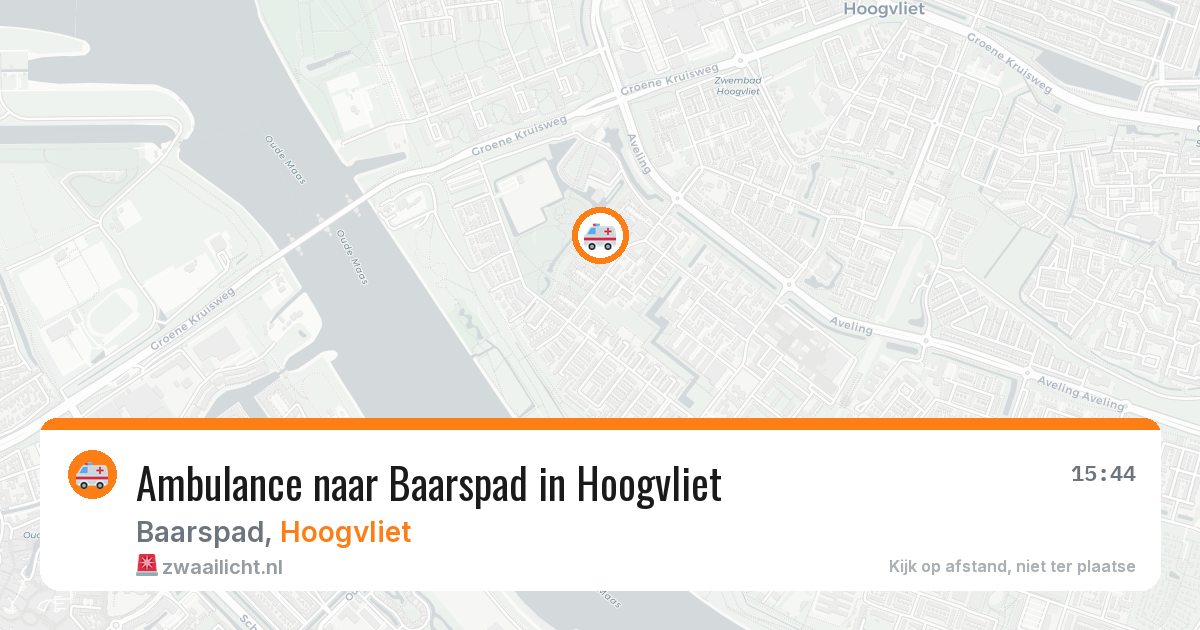 Ambulance naar Baarspad in Hoogvliet — 1 aug 2026