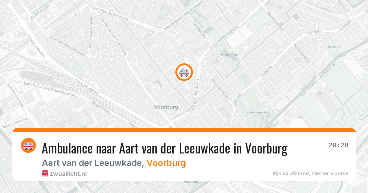 Ambulance naar Aart van der Leeuwkade in Voorburg — 16 jun 2026