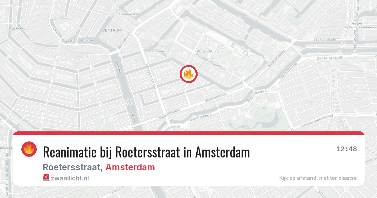 Reanimatie bij Roetersstraat in Amsterdam — 31 mei 2026