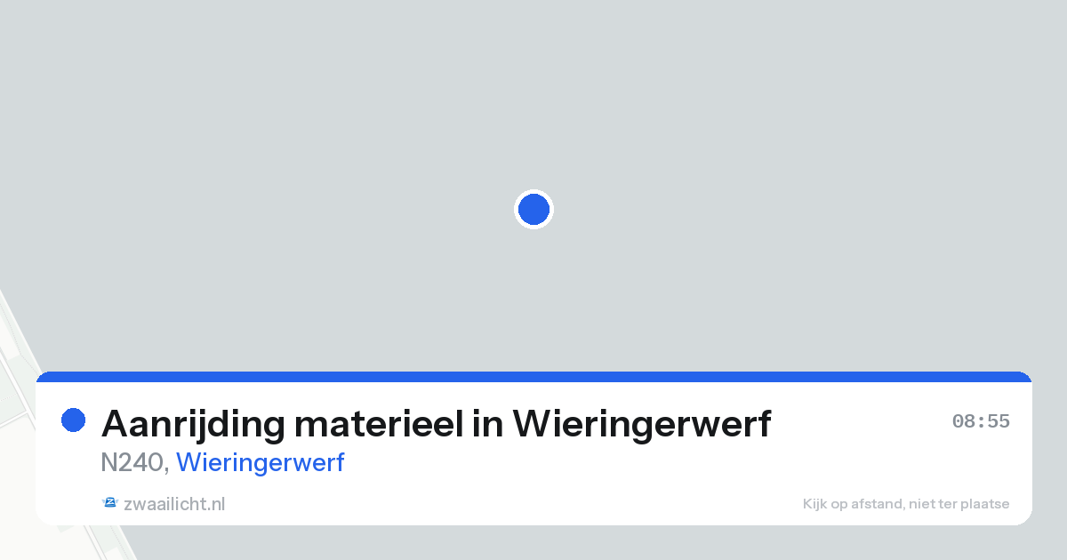 Aanrijding materieel in Wieringerwerf — 19 aug 2026