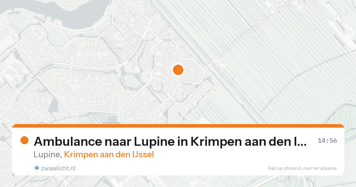 Ambulance naar Lupine in Krimpen aan den IJssel — 23 aug 2026