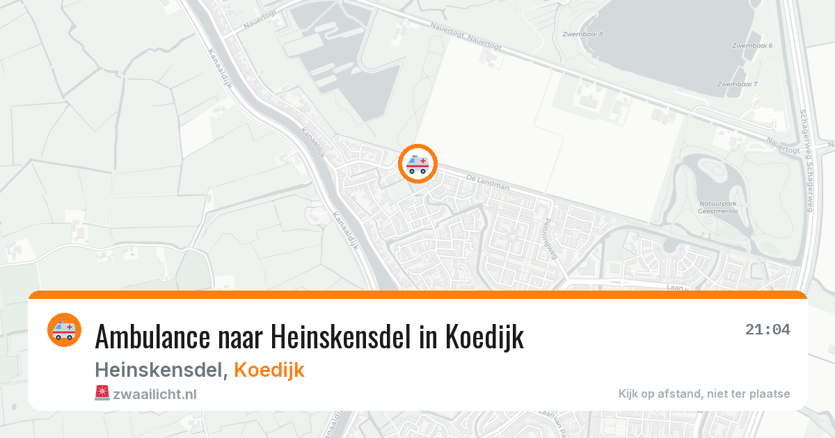 Ambulance naar Heinskensdel in Koedijk — 10 apr 2026