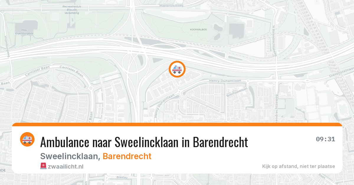 Ambulance naar Sweelincklaan in Barendrecht — 20 jul 2026