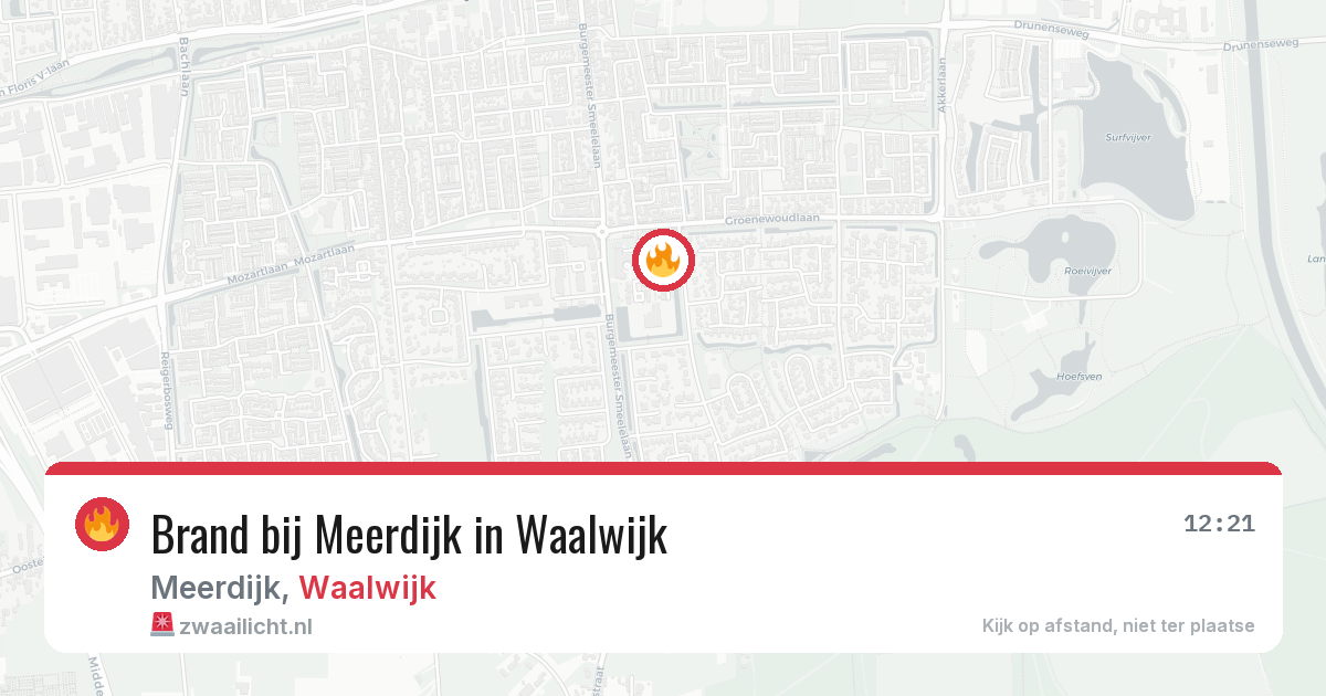 Brand bij Meerdijk in Waalwijk — 23 apr 2026