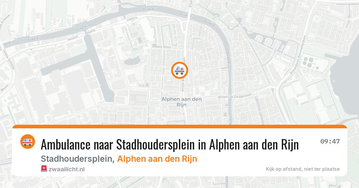 Ambulance naar Stadhoudersplein in Alphen aan den Rijn — 5 jun 2026