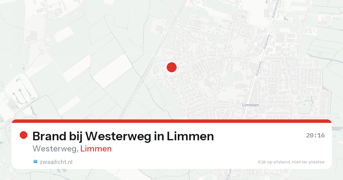 Brand bij Westerweg in Limmen — 20 aug 2026