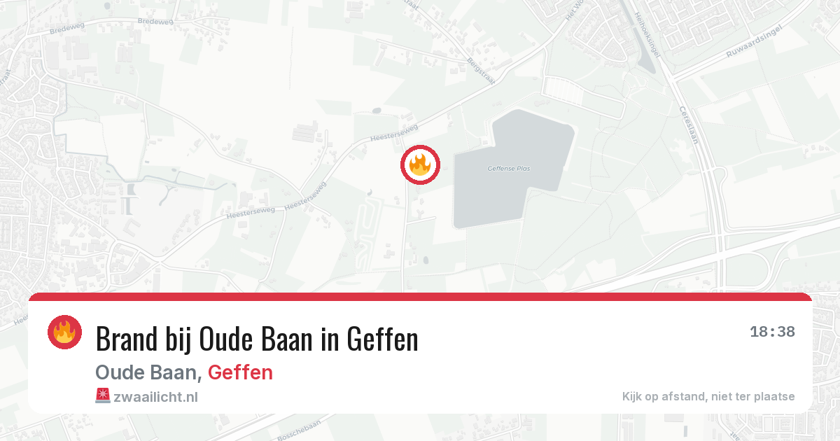 Brand bij Oude Baan in Geffen — 20 jul 2026