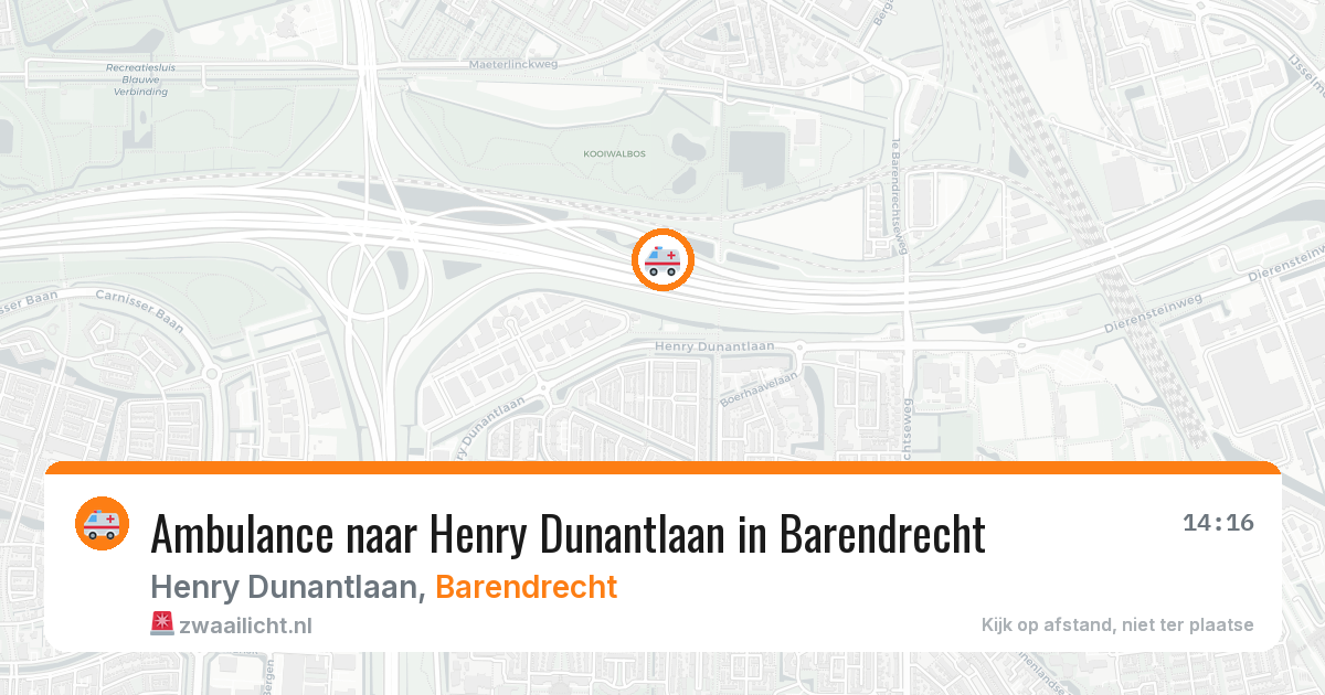 Ambulance naar Henry Dunantlaan in Barendrecht — 11 aug 2026