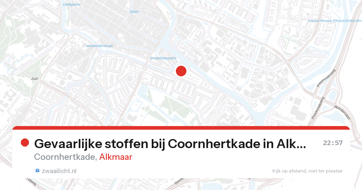 Gevaarlijke stoffen bij Coornhertkade in Alkmaar — 11 apr 2026