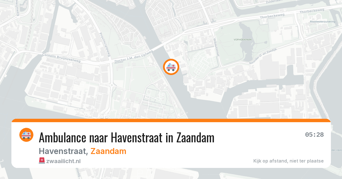 Ambulance naar Havenstraat in Zaandam — 27 jul 2026