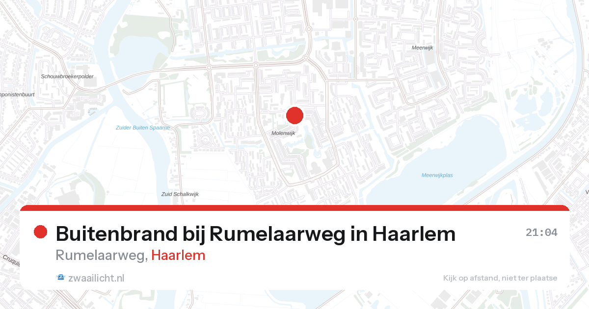 Buitenbrand bij Rumelaarweg in Haarlem — 28 aug 2026