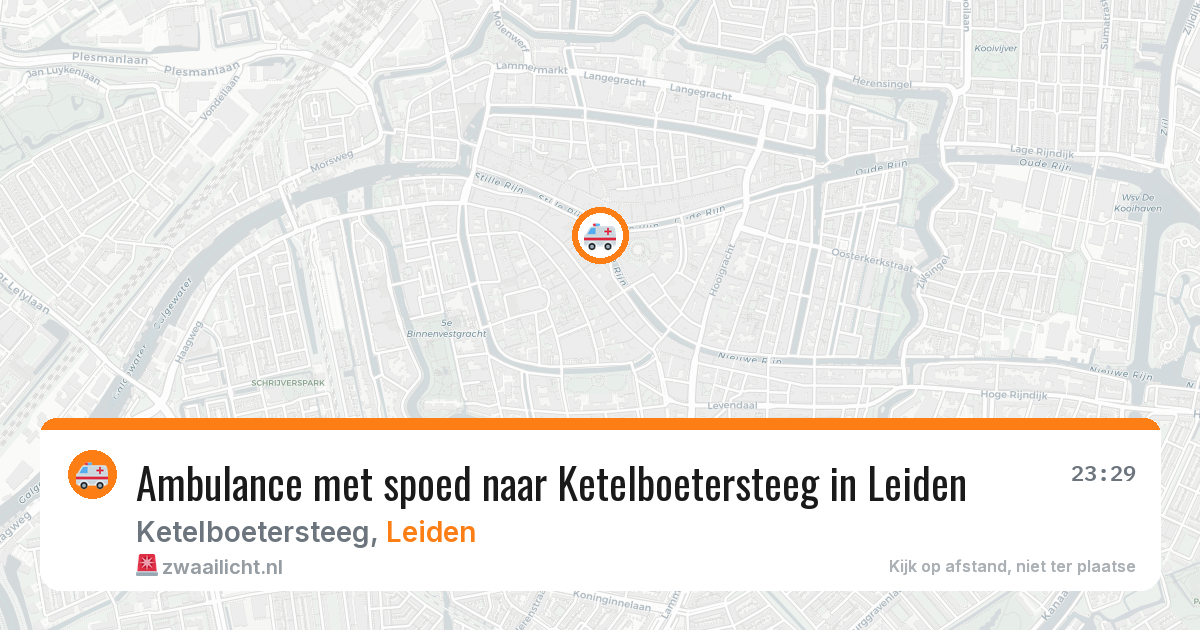 Ambulance met spoed naar Ketelboetersteeg in Leiden — 23 mei 2026