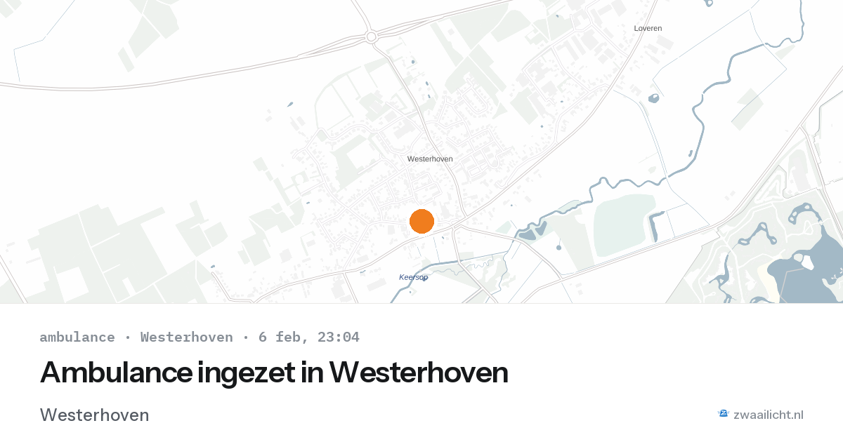 Ambulance ingezet in Westerhoven — 6 feb 2026
