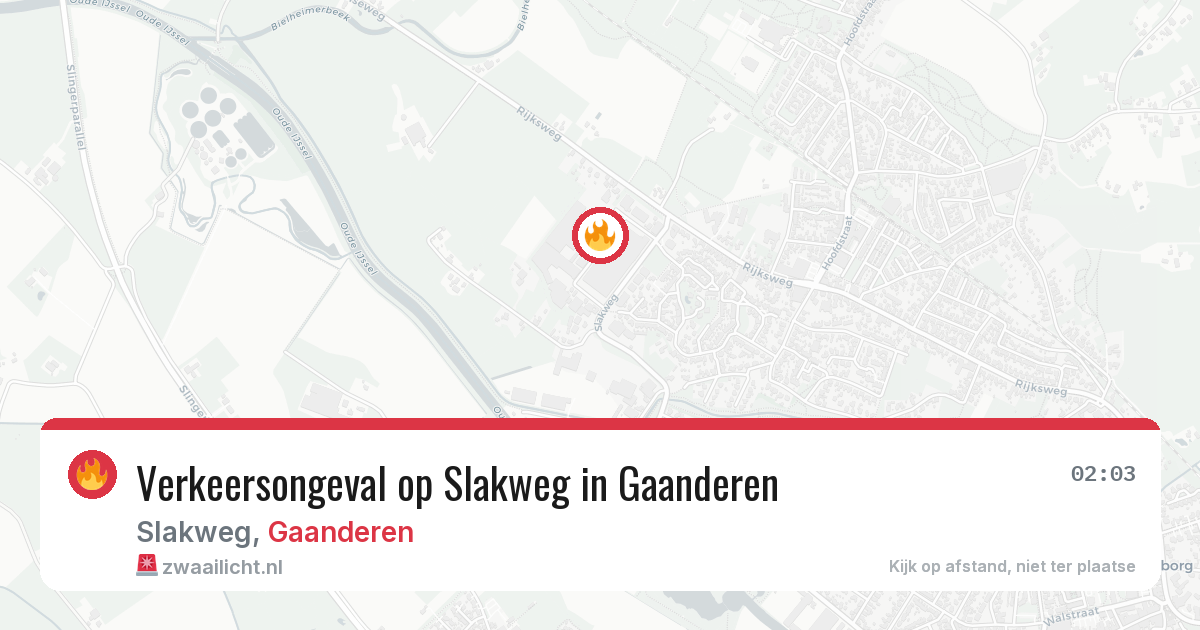 Verkeersongeval op Slakweg in Gaanderen — 29 jul 2026