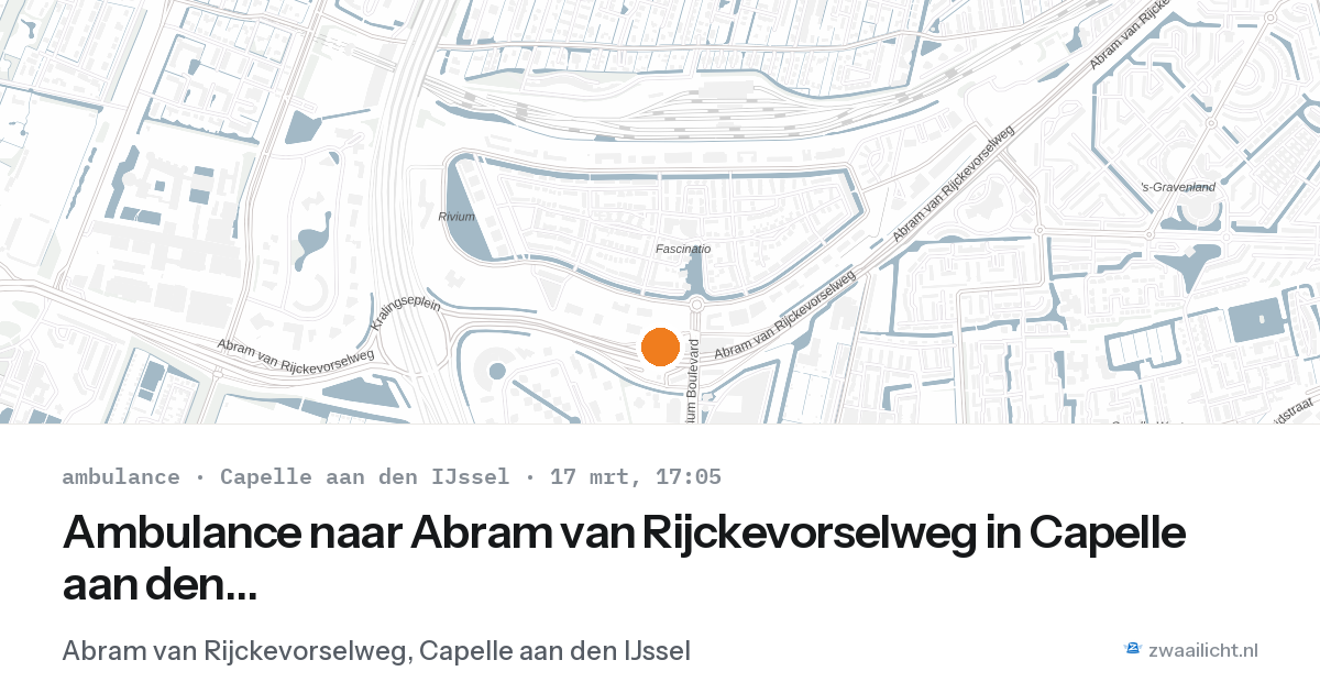 Ambulance naar Abram van Rijckevorselweg in Capelle aan den IJssel — 11 feb 2026