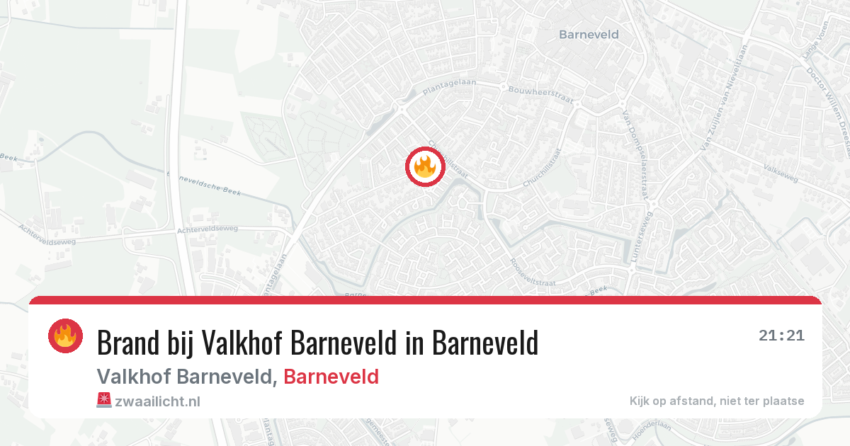 Brand bij Valkhof Barneveld in Barneveld — 17 jun 2026