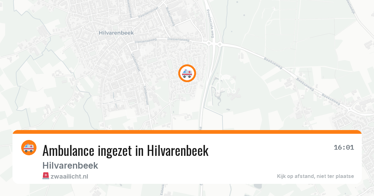 Ambulance ingezet in Hilvarenbeek — 12 aug 2026