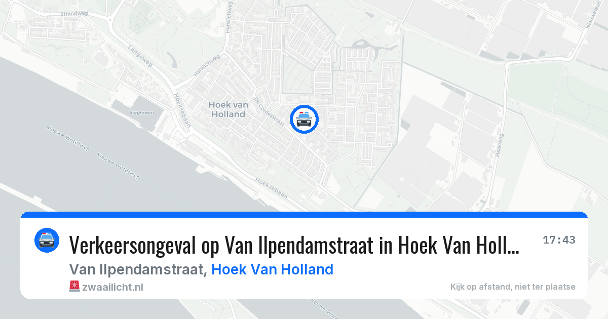 Verkeersongeval op Van Ilpendamstraat in Hoek Van Holland — 26 mei 2026