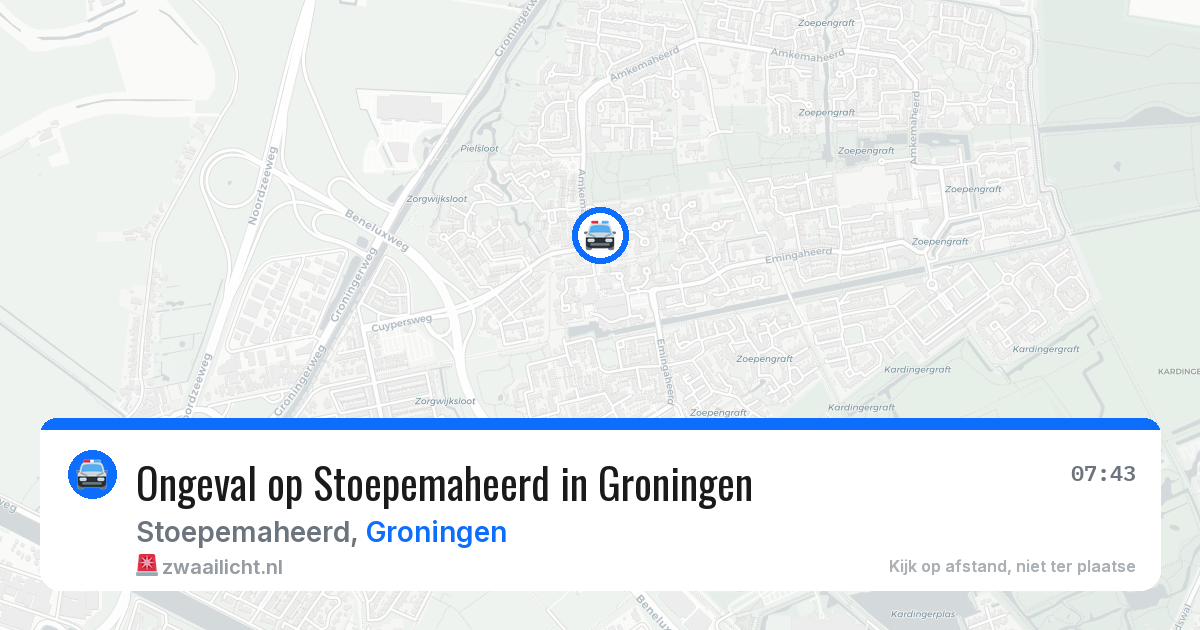 Ongeval op Stoepemaheerd in Groningen — 29 mei 2026