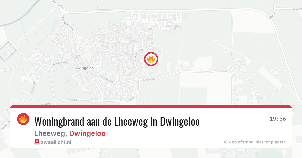Woningbrand aan de Lheeweg in Dwingeloo — 11 mei 2026