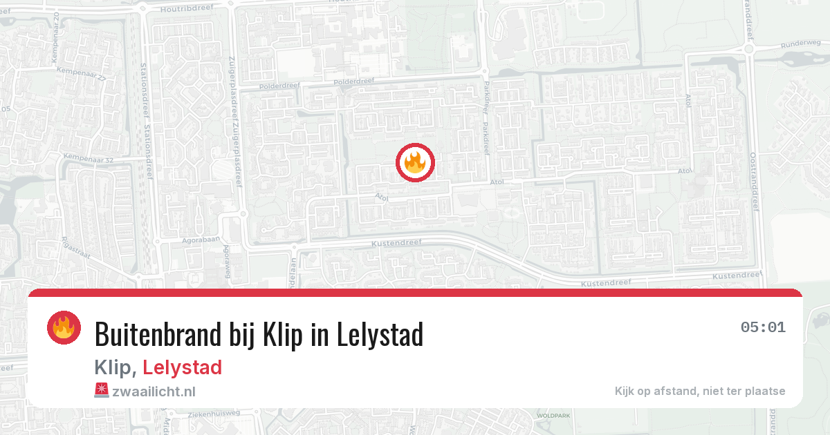 Buitenbrand bij Klip in Lelystad — 28 jul 2026