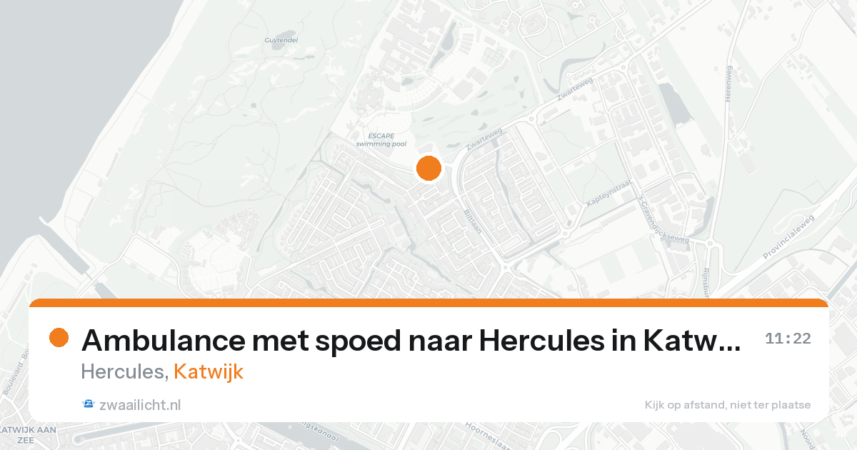 Ambulance met spoed naar Hercules in Katwijk — 23 aug 2026
