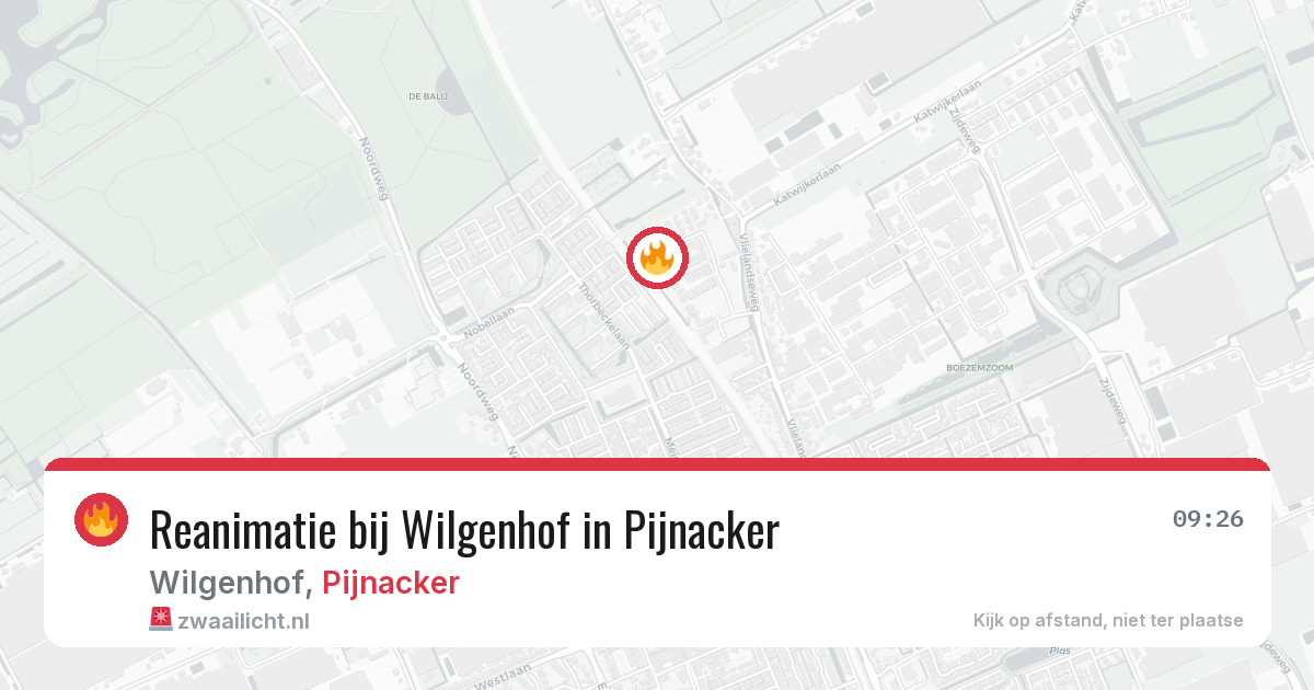 Reanimatie bij Wilgenhof in Pijnacker — 30 jun 2026