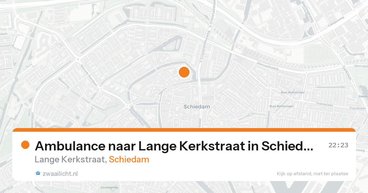 Ambulance naar Lange Kerkstraat in Schiedam — 22 aug 2026