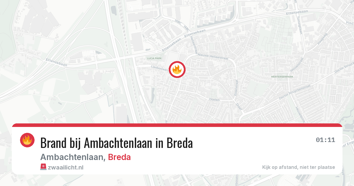Brand bij Ambachtenlaan in Breda — 7 jul 2026